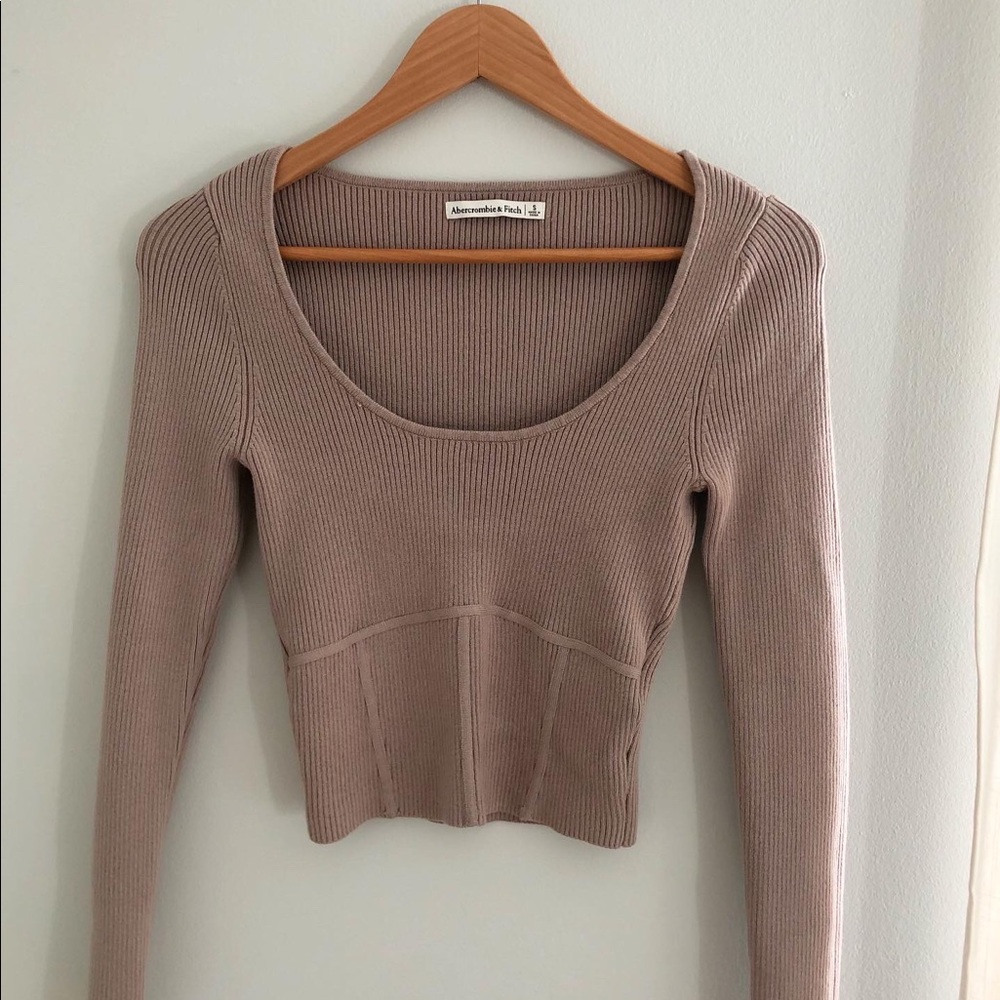 A&F ribbed corset sweater